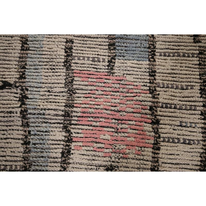 Earth Tone Moroccan Large Area Rug Handmade Oriental Wool Carpet - 9'9" x 15'2"