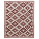 preview thumbnail 7 of 11, NuStory Mosaic Panja Collection Hand-Made Contemporary Area Rug in Red 7' 6" x 9' 6"