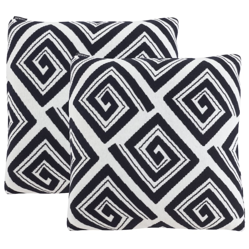 SAFAVIEH Francien 18-inch Square Decorative Throw Accent Pillow with Insert (Set of 2)