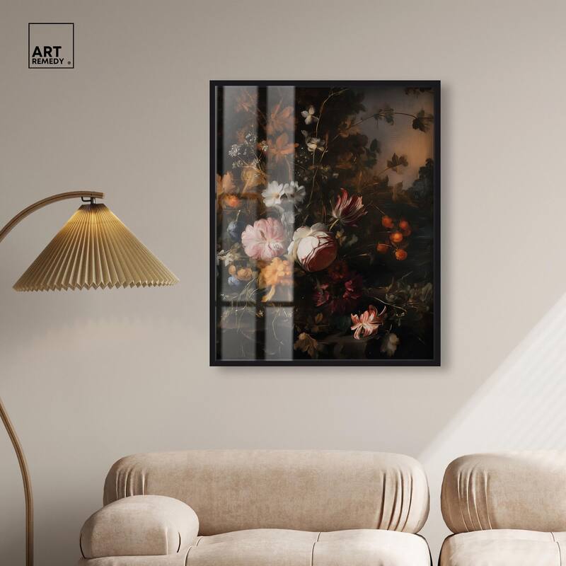 Shadowed Petal Secrets I Shadowbox by Art Remedy