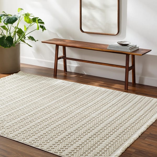 slide 2 of 6, McClanahan Glam Area Rug Cream/Light Gray - 5' 2" x 7'