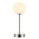 preview thumbnail 12 of 31, Xavier 12.25" Modern Minimalist Iron Wireless Rechargeable Integrated LED Table Lamp, Nickel/White by JONATHAN Y Nickel