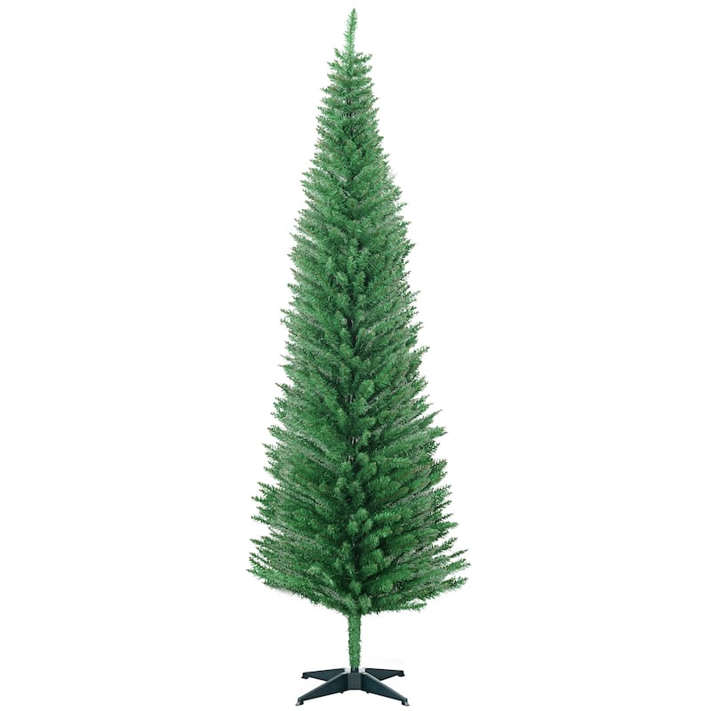 Artificial Pencil Christmas Tree, Compact Design, Flame-Retardant for Safety