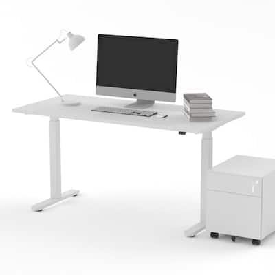 Electric Stand up Desk Frame, Dual Motor 2 Stage Height Adjustable Table Legs, Max Capacity 120kg, Desktop not Included