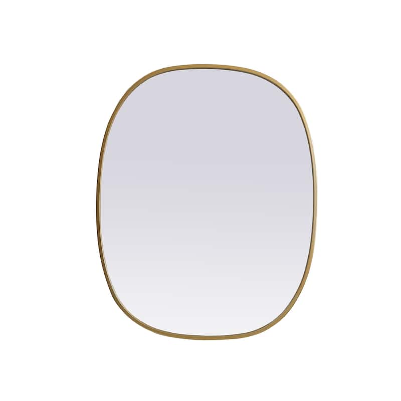 Elegant Lighting MR2B2430 Brynn 24" W x 30" H Modern Oval Bathroom - Brass