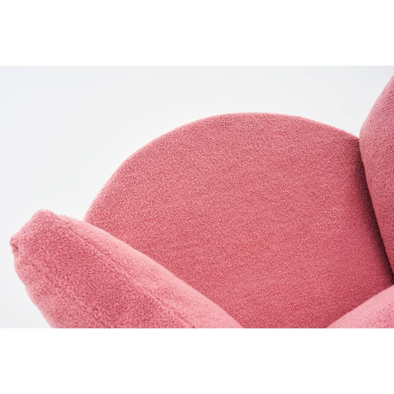 360° Swivel Chair with Storage and Throw Pillows