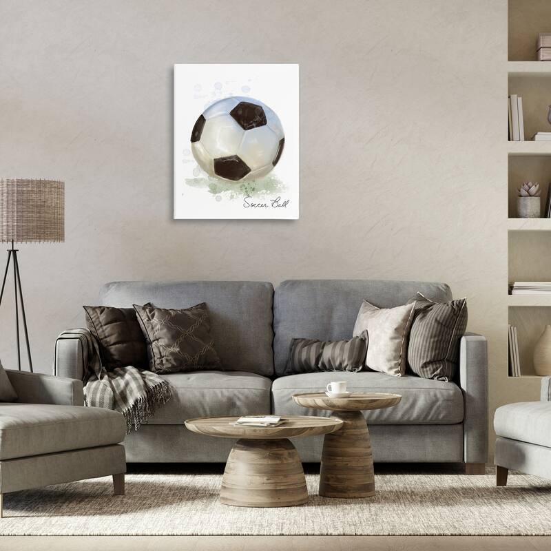 Stupell Soft Pastel Soccer Ball Canvas Wall Art Design By Matthew Piotrowicz