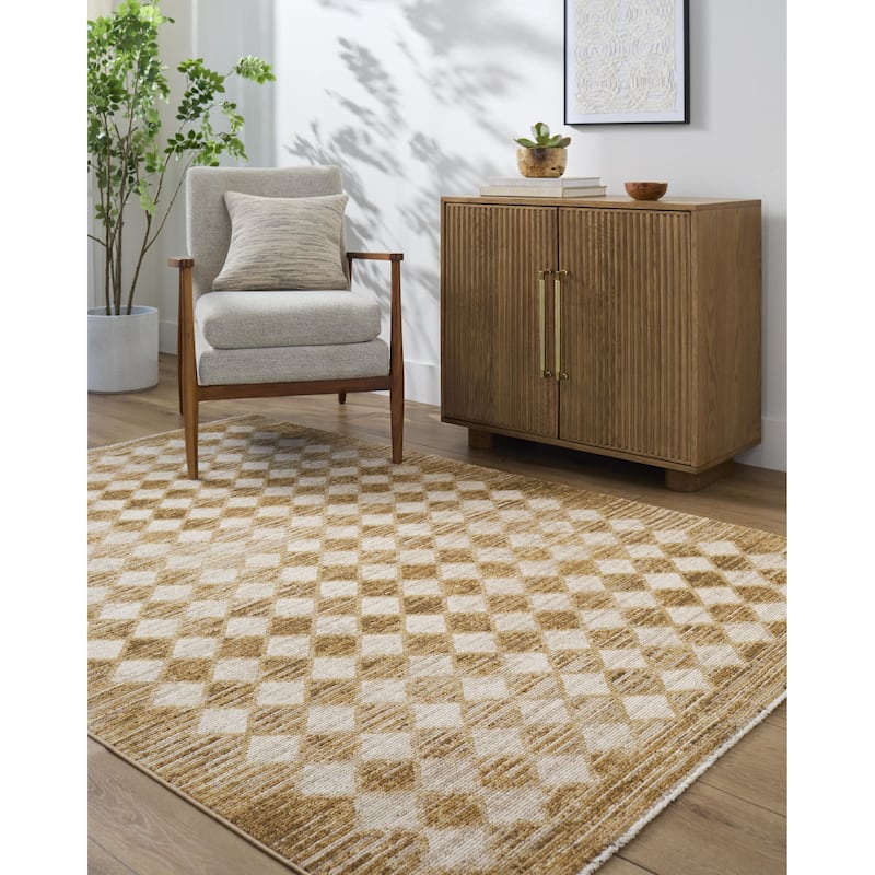 Galey Alix x Livabliss Myrtle Avenue V Vintage Checkerboard Area Rug