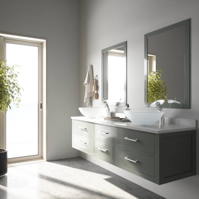 Vigo 16-1/2" Glass Bathroom Vessel Sink