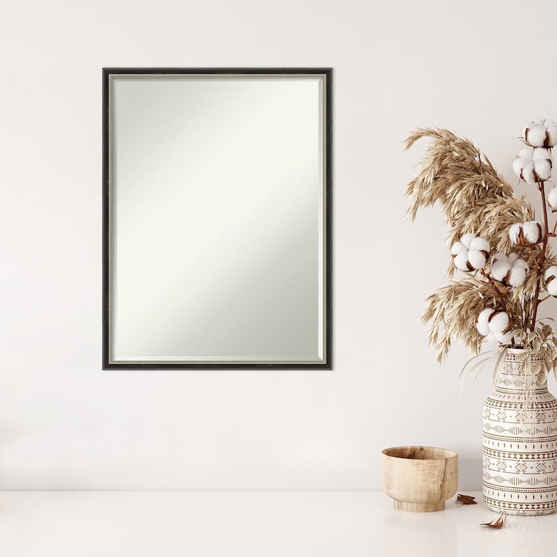 Theo Narrow Half-Inch-Bevel Wood Framed Wall Mirror - Glass Size 18x24