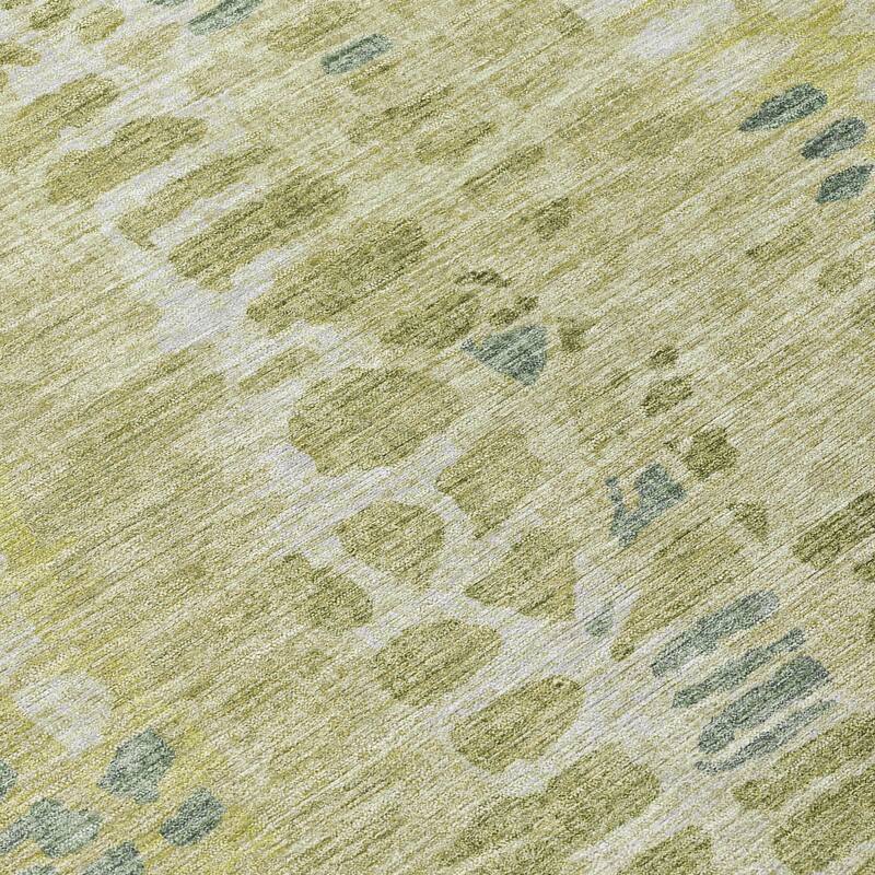 Machine Washable Indoor/ Outdoor Modern Imprints Chantille Rug