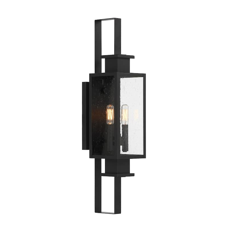 Ascott 2-Light Outdoor Wall Lantern in Matte Black