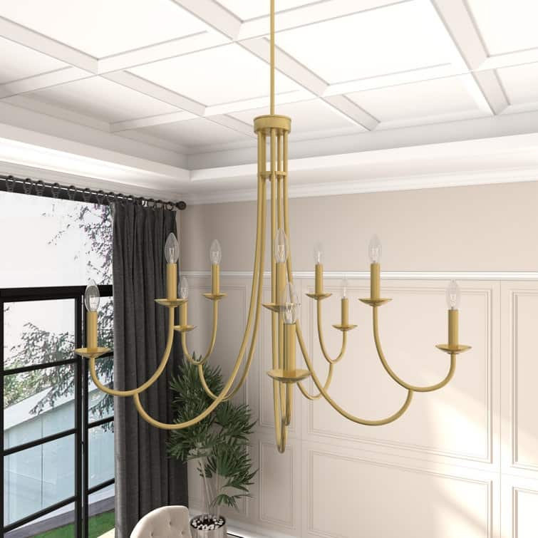 Acroma 10-light Classic Mid-century Modern Candle Chandelier