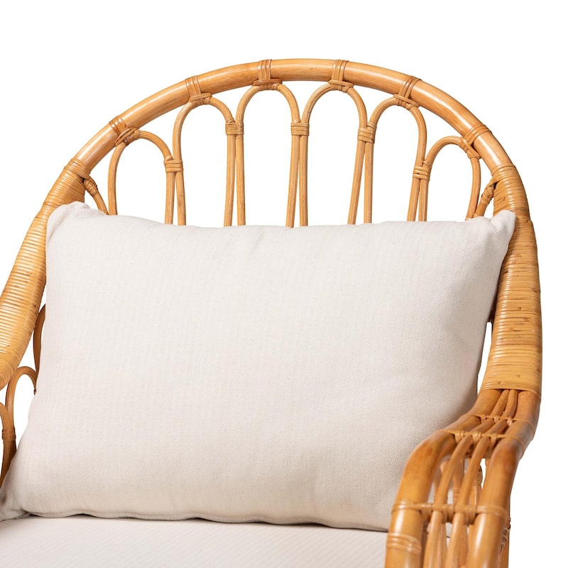 Reina Bohemian Light Honey Rattan Arm Chair
