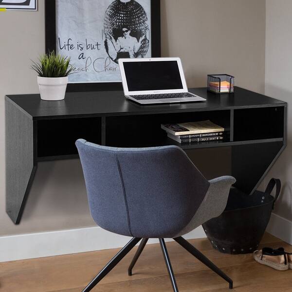 Costway Wall Mounted Floating Computer Table Sturdy Desk Home Office Overstock 19665905