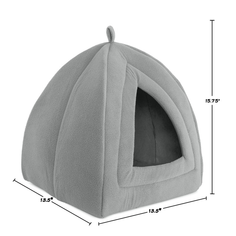 Petmaker Cozy Kitty House Cave Plush Cat Tent Bed with Removable Foam Cushion
