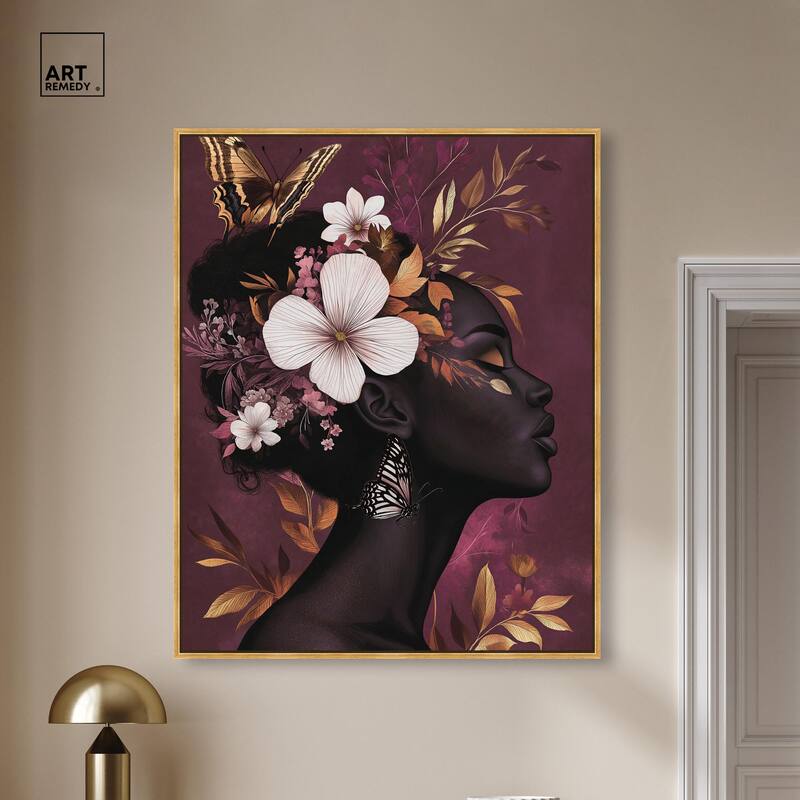 She Blooms in Darkness I Canvas by Art Remedy