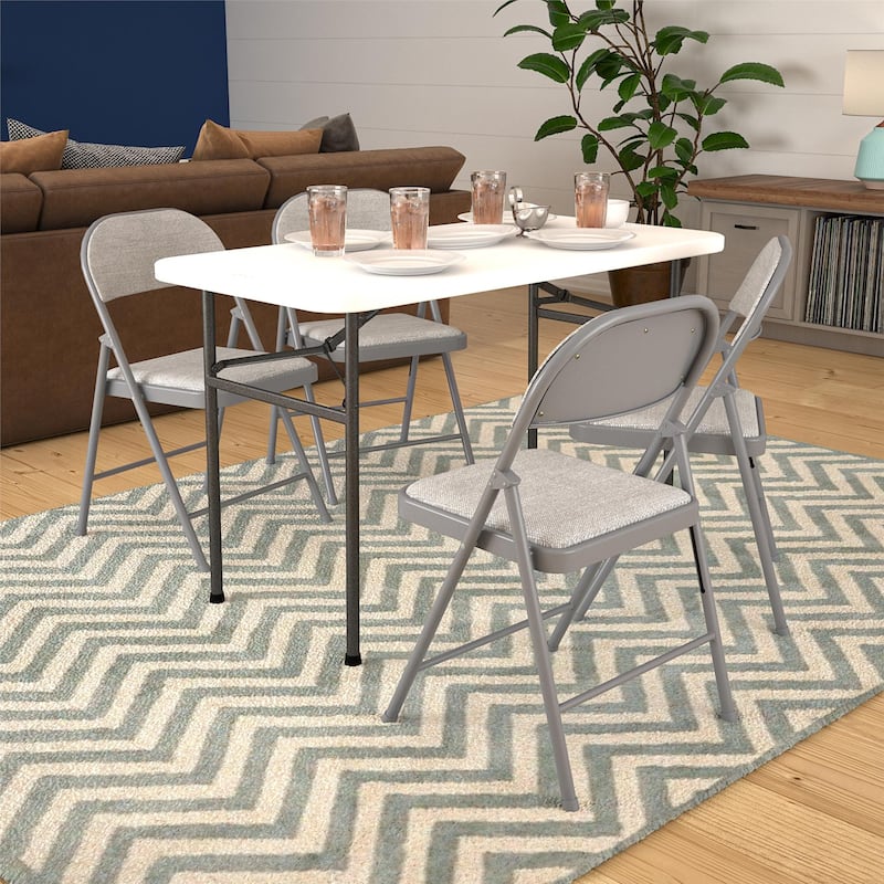COSCO SmartFold Fabric Folding Chair, 4-Pack