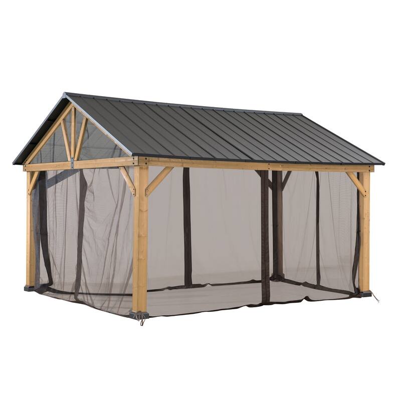 Sunjoy Universal Mosquito Netting for 11 ft. ×13 ft. WoodFramed Gazebos On Sale Bed Bath