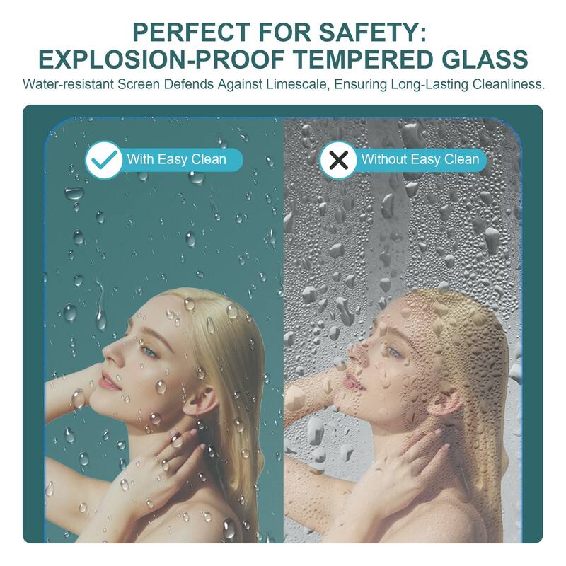 30"W x 72"H Pivot Frameless Swinging Shower Door