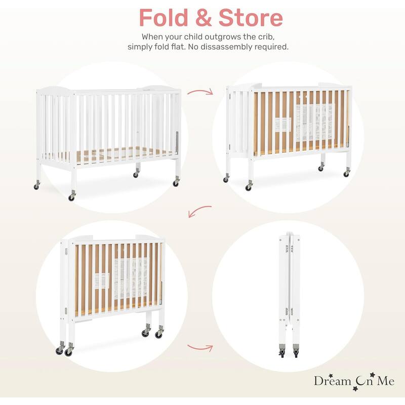 Dream On Me Folding Full Size Convenience Crib