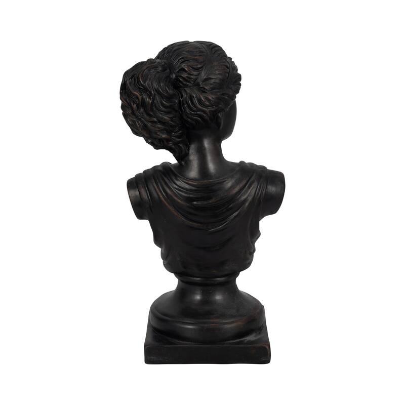 Sagebrook Home Grecian Bust Distressed Resin Novelty Sculpture
