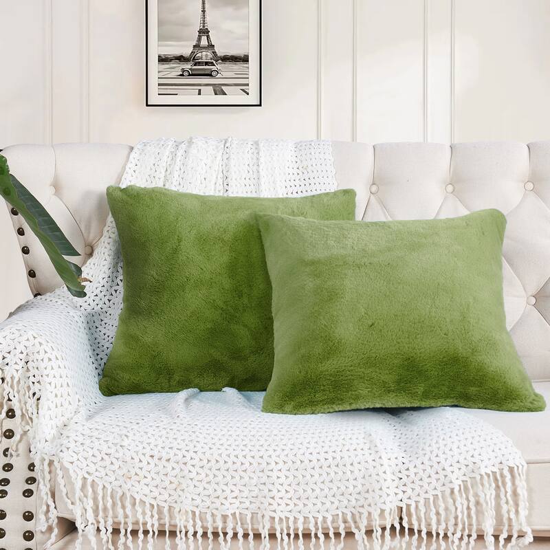 Home Soft Things FoxFauxFur Pillow Shell Set 2pcs 20"X20"