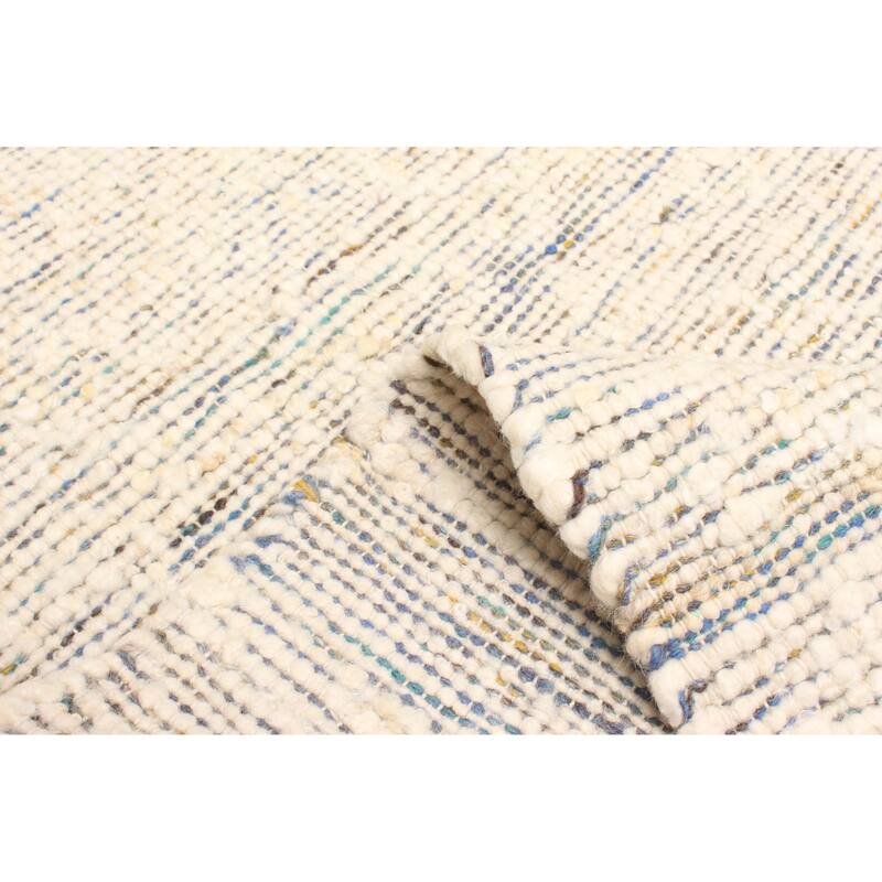 ECARPETGALLERY Braid weave Sienna Cream Wool Rug - 4'11 x 8'1