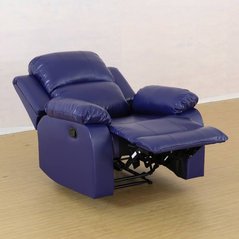 KISRAIS 38.5" Wide Faux Leather Manual Recliner Chair
