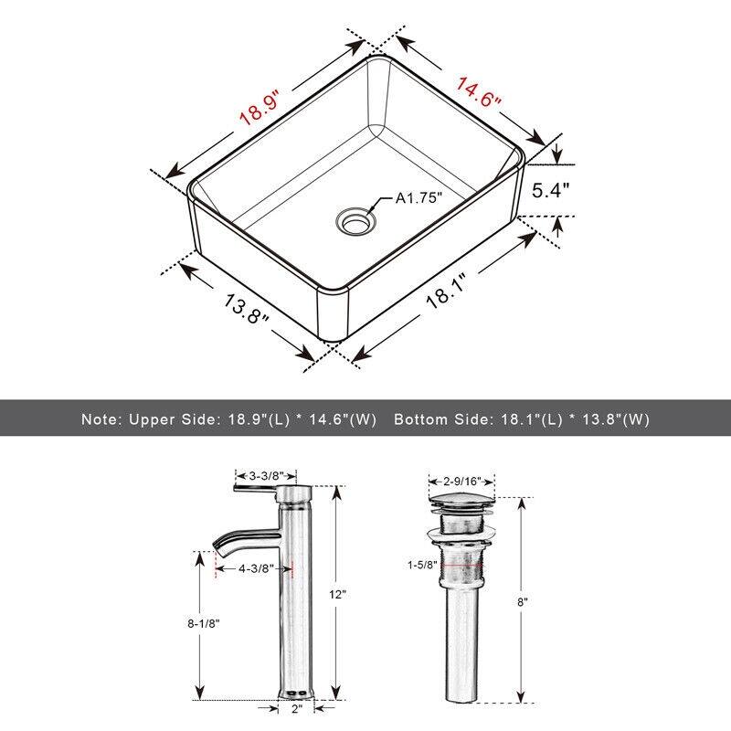 36" Bathroom Vanity Cabinet W/ Sink Faucet Drain Set Top Side Cabinet Combo