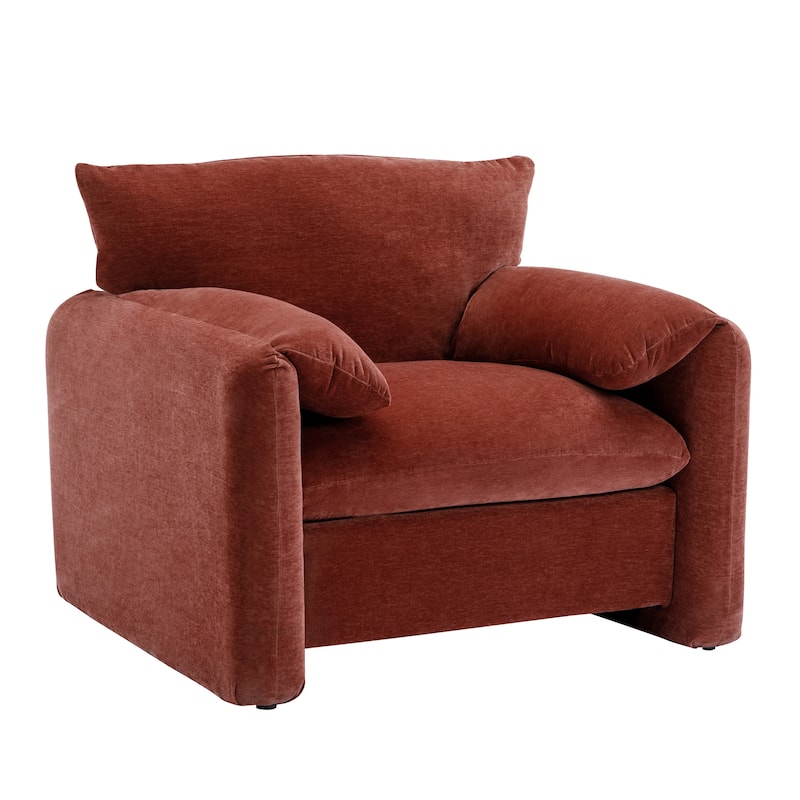 Modern Style Chenille Oversized Armchair Accent Chair