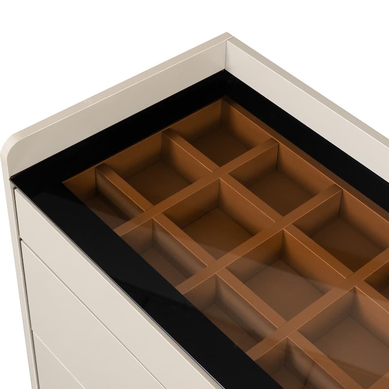 Modern Dresser Cabinet with Jewelry Storage and 6 Drawers