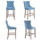 preview thumbnail 32 of 64, Contemporary Velvet Upholstered Counter Bar Stools Set of 4