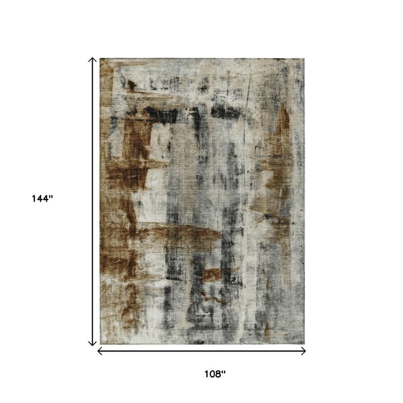 HomeRoots Abstract Transitional Rectangle Outdoor Rug