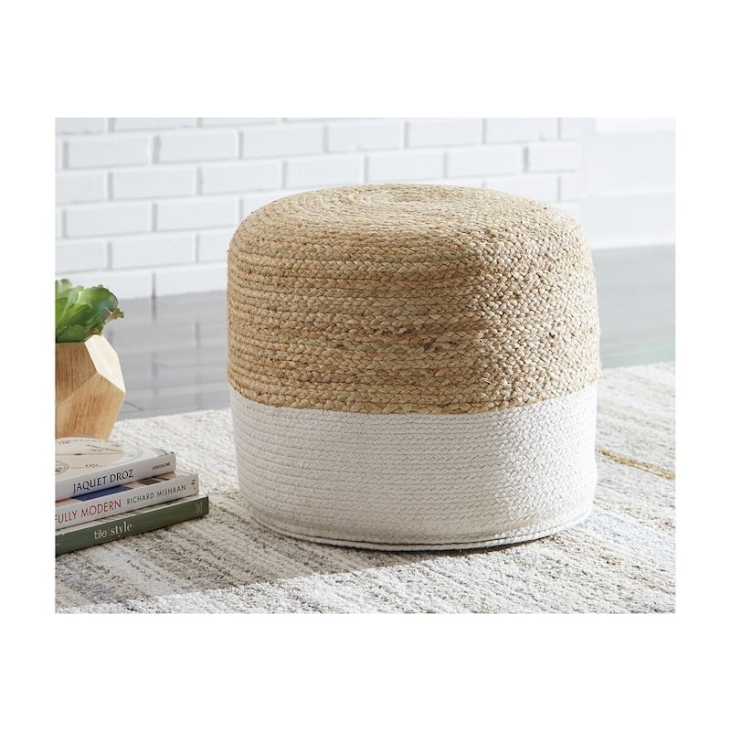 Sweed Valley Natural/White Pouf