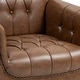 preview thumbnail 46 of 72, Tufted Accent Chair Vegan Leather Armchair for Living Room