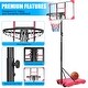 preview thumbnail 9 of 22, Roomfitters Portable Basketball Goal System with Stable Base and Wheels, Adjustable Height 5.6-7ft for Indoor Outdoor