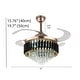 preview thumbnail 4 of 7, 42 Inch 4-Blade Glam Crystal Polished Gold Retractable Ceiling Fan - 42"