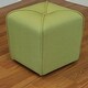 preview thumbnail 2 of 7, Sopri Upholstered Cube Modern Ottoman Apple Green