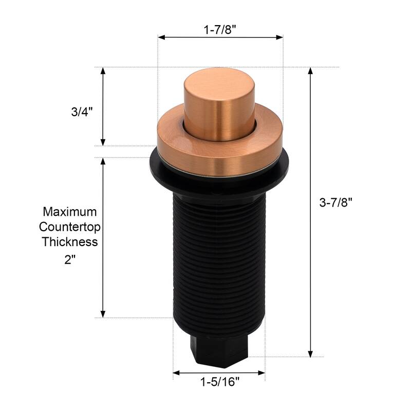 Akicon Garbage Disposal Air Switch Kit, Dual Outlet Sink Top Waste Disposal On/Off Switch Kit