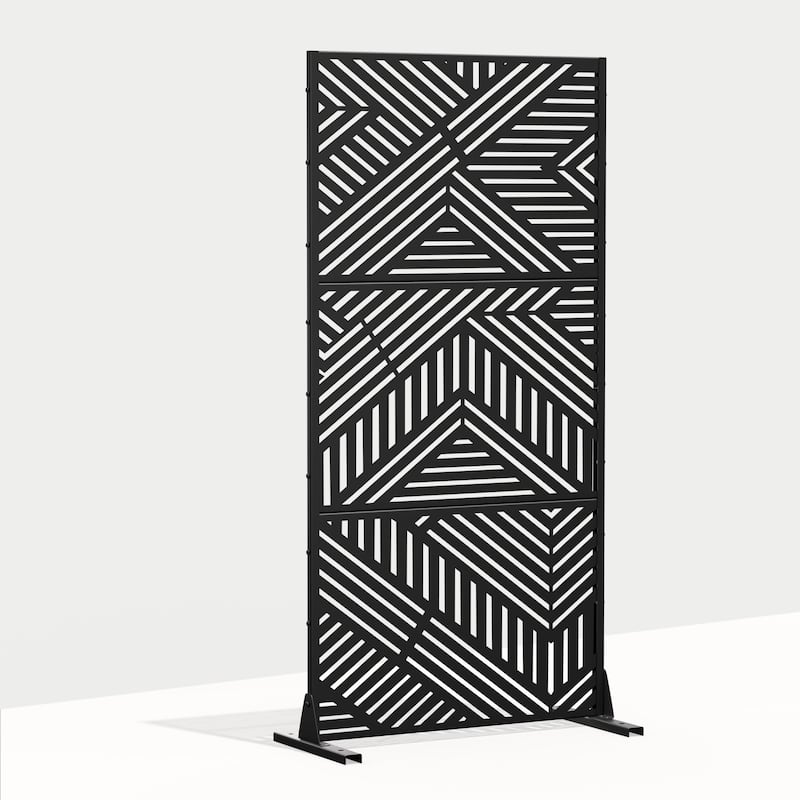 Outdoor Privacy Screen Metal Privacy Screen Panel Free Standing - 72*35