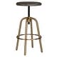 preview thumbnail 5 of 5, Uttermost Revolve Brass Counter Stool - 17"W x 24"H x 17"D