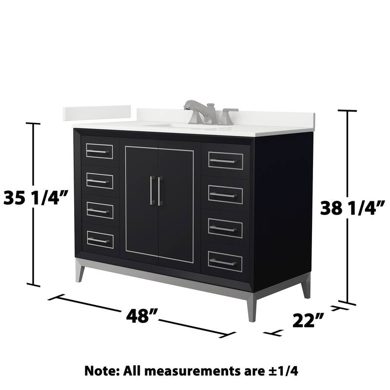 Wyndham Collection WCH515148S-QTZ-US3MXX Marlena 48" Free Standing