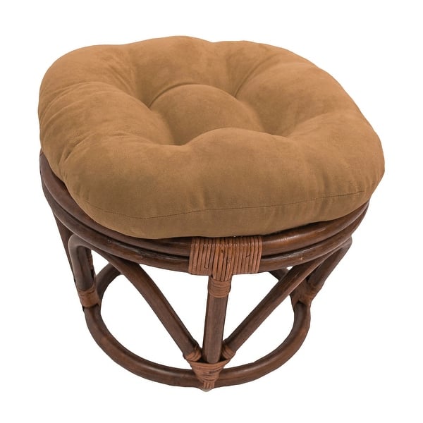 International Caravan Bali Papasan Footstool With Microsuede Cushion On Sale Overstock 7499763