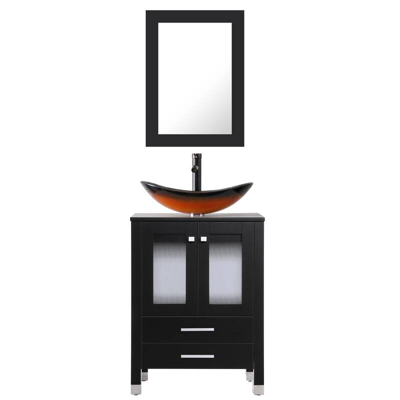 24" Bathroom Vanity with Sink Set Storage Cabinet Combo