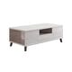 preview thumbnail 5 of 7, Mankx Mid-Century Modern White 47-inch 3-Shelf Coffee Table by Furniture of America