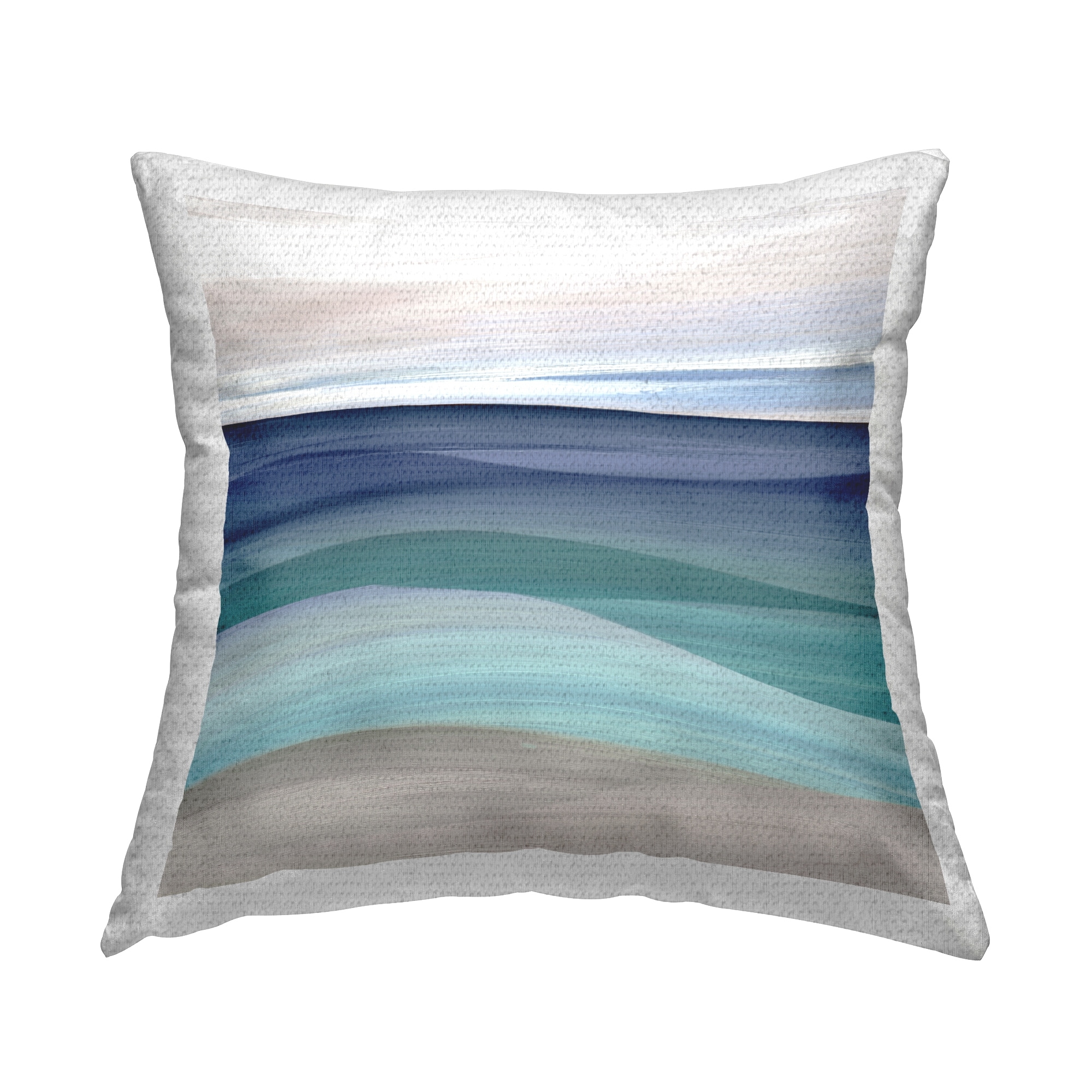 Stupell Abstract Beach Scenery Printed Outdoor Throw Pillow Design by Carol Robinson