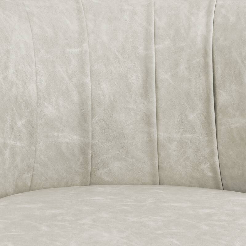 26.in Swivel Bar stool PU Leather/Fabric Upholstered Counter Stool, High Back Armless Stool with Wooden Legs