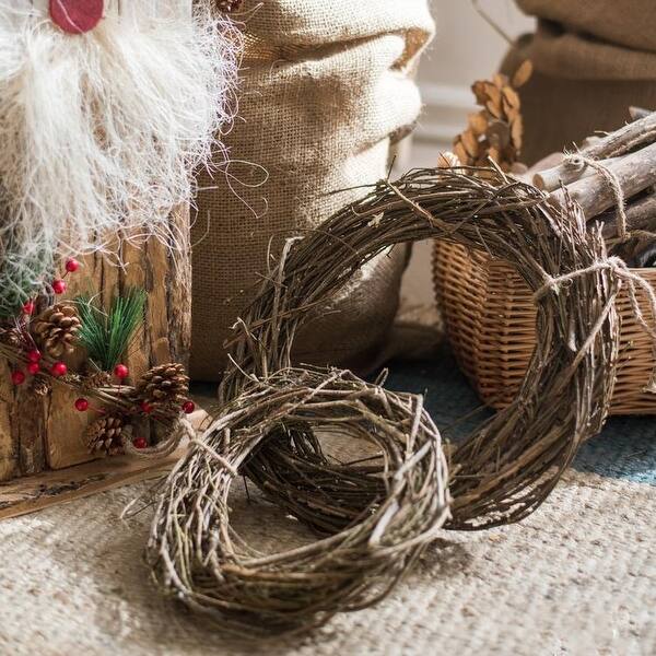 Shop Rusticreach Natural Rattan And Willow Wreath Overstock