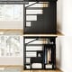 preview thumbnail 4 of 11, Full Size Metal Loft Bed with Bulit-in Wardrobe and Storage Shelves, Stairway Loft Bedframe with Cabinets and Steps